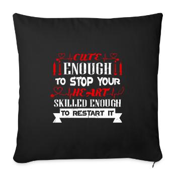 Drôle de cadeau de devis d’ambulancier paramédical pour l’infirmière de l’AIIC de l’EMT - Housse de coussin décorative 45 x 45 cm - noir - Devant