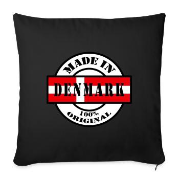 MADE IN DENMARK, Denmark Copenhagen Scandinavia - Sofa pillowcase 17,3'' x 17,3'' (45 x 45 cm) - black - Front