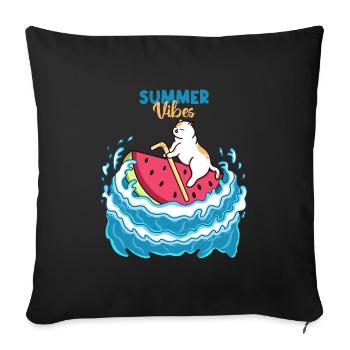 Summer Vibes - Sofa pillowcase 17,3'' x 17,3'' (45 x 45 cm) - black - Front