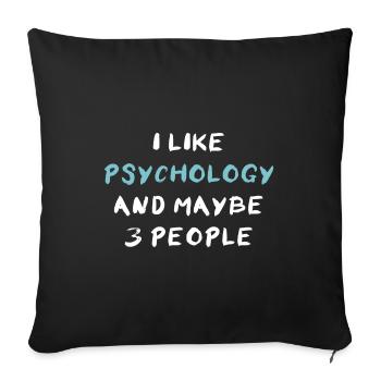 Psychologie - Housse de coussin décorative 45 x 45 cm - noir - Devant