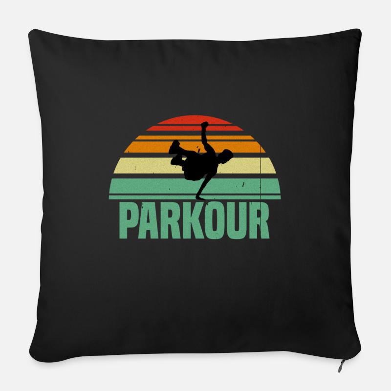 parkour - Sofakissenbezug 45 x 45 cm - Schwarz