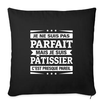 JE SUIS PÂTISSIER - Housse de coussin décorative 45 x 45 cm - noir - Devant