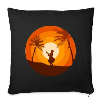 Hawaii - Sofakissenbezug 45 x 45 cm - Schwarz - Vorne
