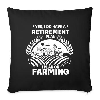 Retraités Agriculture - Housse de coussin décorative 45 x 45 cm - noir - Devant