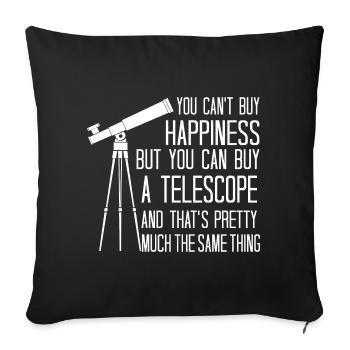 Lucky Buy Telescope Funny - Sofa pillowcase 17,3'' x 17,3'' (45 x 45 cm) - black - Front