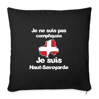 Je suis Haut-Savoyarde - Housse de coussin décorative 45 x 45 cm - noir - Devant