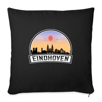 Eindhoven Netherlands Skyline Vintage Sunset Trave - Sofa pillowcase 17,3'' x 17,3'' (45 x 45 cm) - black - Front