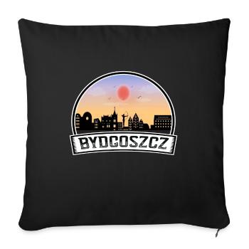 Bydgoszcz Pologne Skyline Vintage Sunset Travel Sou - Housse de coussin décorative 45 x 45 cm - noir - Devant