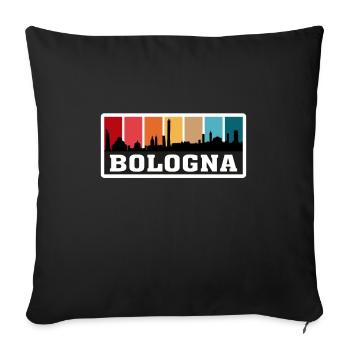 Bologna Italy Travel Souvenir Skyline Silhouette I - Sofa pillowcase 17,3'' x 17,3'' (45 x 45 cm) - black - Front