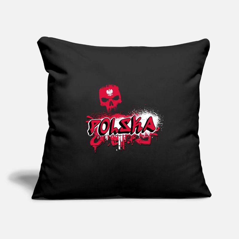 Poland graffiti skull design Sofa pillowcase 17,3'' x 17,3'' (45 x 45 cm)