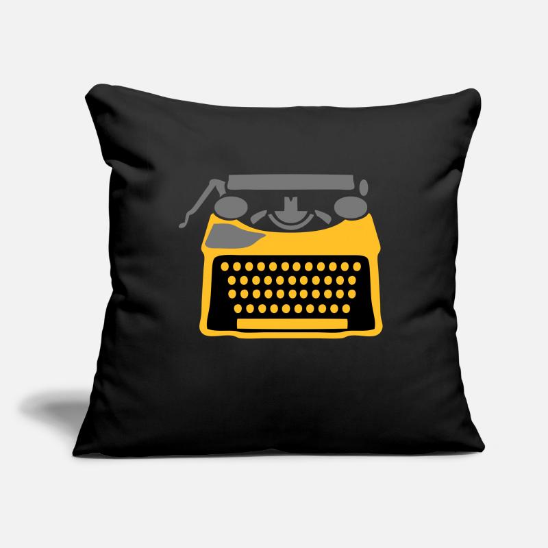 machine ecrire Housse de coussin décorative 45 x 45 cm