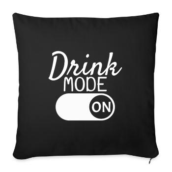 Trinken - Sofakissenbezug 45 x 45 cm - Schwarz - Vorne
