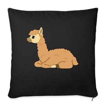 Alpaca - Sofa pillowcase 17,3'' x 17,3'' (45 x 45 cm) - black - Front