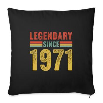 Legendary since 1971 - Sofa pillowcase 17,3'' x 17,3'' (45 x 45 cm) - black - Front