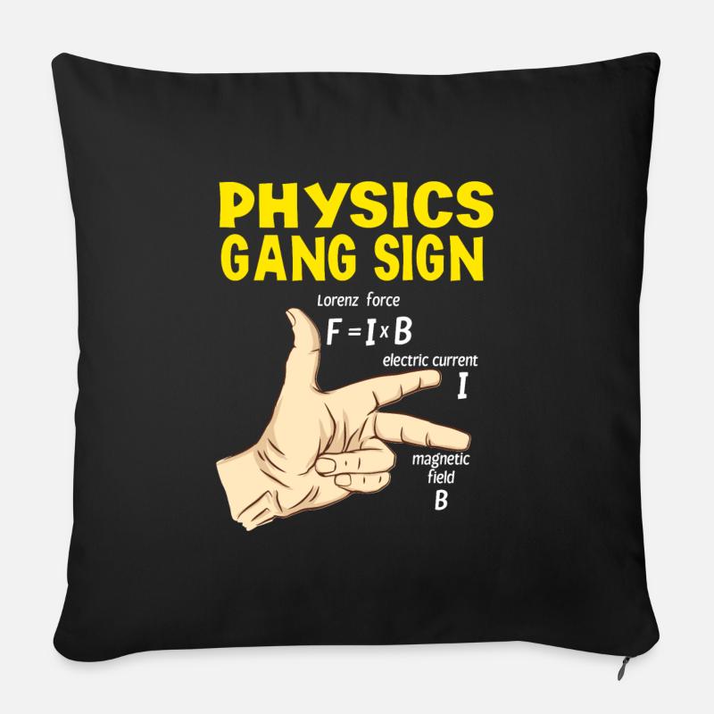 Gang-Zeichen Physik - Sofakissenbezug 45 x 45 cm - Schwarz