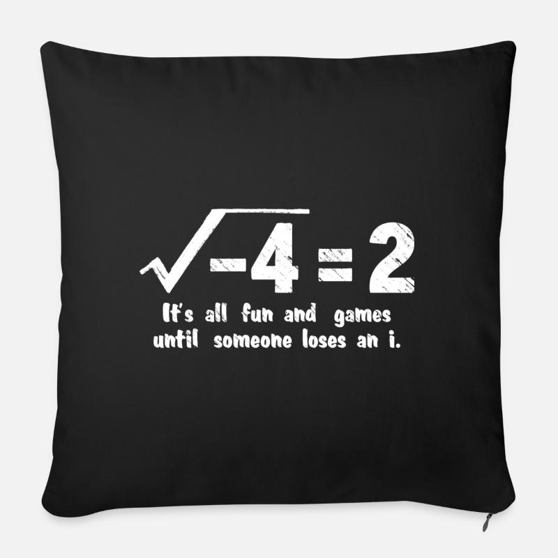 I square root - Sofa pillowcase 17,3'' x 17,3'' (45 x 45 cm) - black