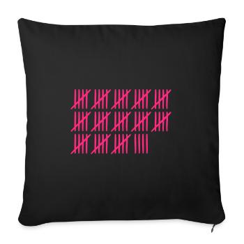 69 Anniversaire Liste-barres - 69 ans - Housse de coussin décorative 45 x 45 cm - noir - Devant