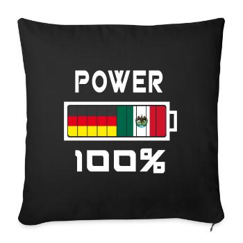 Germany and Mexico Power 100% - Sofa pillowcase 17,3'' x 17,3'' (45 x 45 cm) - black - Front