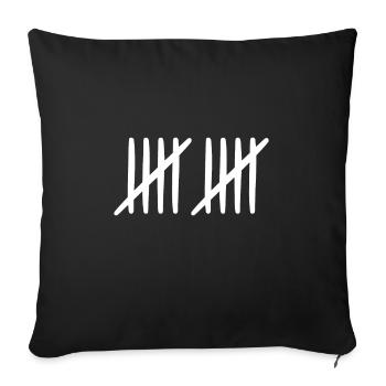 10 anniversaire Liste-barres - 10 ans - Housse de coussin décorative 45 x 45 cm - noir - Devant