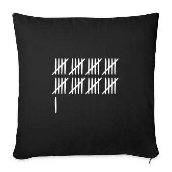 41 anniversaire Liste-barres - 41 ans - Housse de coussin décorative 45 x 45 cm - noir - Devant