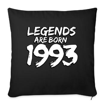 Year of birth 1993 | Vintage Gift - Sofa pillowcase 17,3'' x 17,3'' (45 x 45 cm) - black - Front