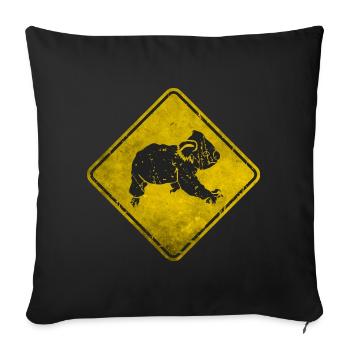 Koala - Sofakissenbezug 45 x 45 cm - Schwarz - Vorne
