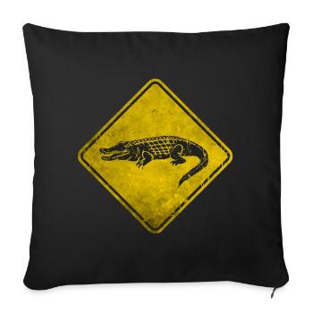 Crocodile - Sofakissenbezug 45 x 45 cm - Schwarz - Vorne