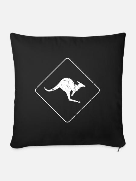kangaroo - Sofakissenbezug 45 x 45 cm - Schwarz