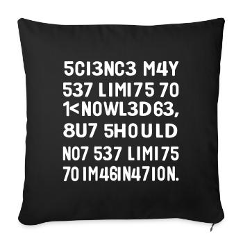 Science Imagination - Sofa pillowcase 17,3'' x 17,3'' (45 x 45 cm) - black - Front