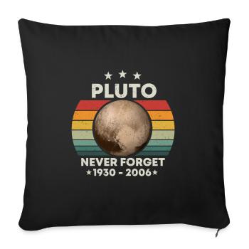 Pluton Never Forget Space Retro Space - Housse de coussin décorative 45 x 45 cm - noir - Devant