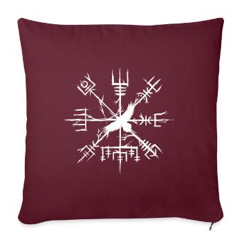Vegvisir Rabe - Sofakissenbezug 45 x 45 cm - Burgunderrot - Vorne