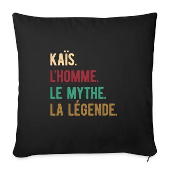 KAÏS L'HOMME LE MYTHE LA LÉGENDE - Housse de coussin décorative 45 x 45 cm - noir - Devant