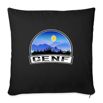 Genf Schweiz Skyline Vintage Sonnenuntergang Reise Sou - Sofakissenbezug 45 x 45 cm - Schwarz - Vorne