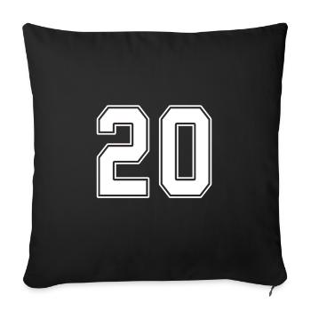 20 years jersey number 20 - Sofa pillowcase 17,3'' x 17,3'' (45 x 45 cm) - black - Front
