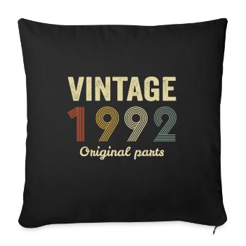 Vintage retro 1992 original parts - Sofakissenbezug 45 x 45 cm - Schwarz - Vorne