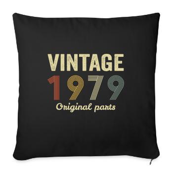 ventage 1979 - Housse de coussin décorative 45 x 45 cm - noir - Devant