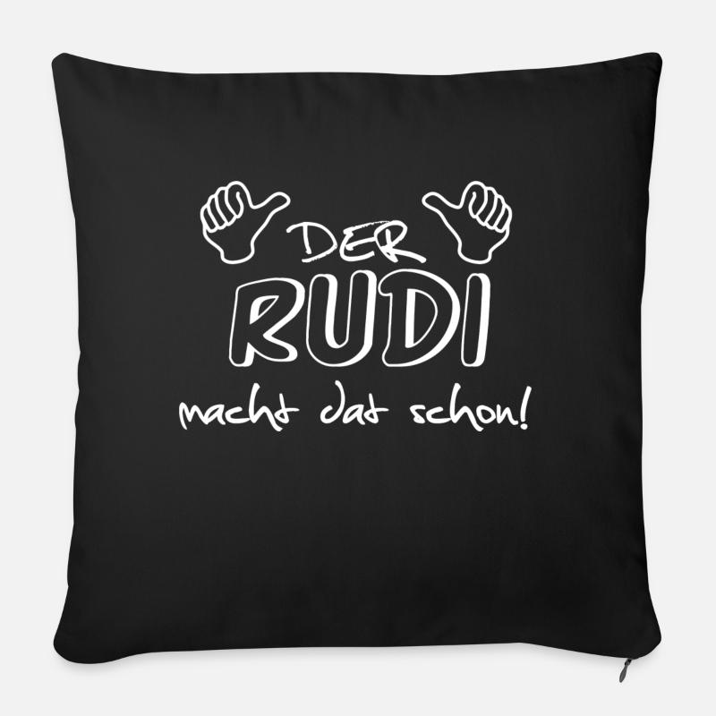 rudi - Sofakissenbezug 45 x 45 cm - Schwarz