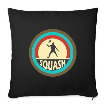 Squash Vintage Design - Sofa pillowcase 17,3'' x 17,3'' (45 x 45 cm) - black - Front