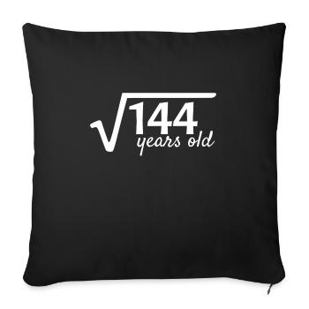 12 birthday - 12 years old - Sofa pillowcase 17,3'' x 17,3'' (45 x 45 cm) - black - Front