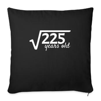 15 birthday - 15 years old - Sofa pillowcase 17,3'' x 17,3'' (45 x 45 cm) - black - Front