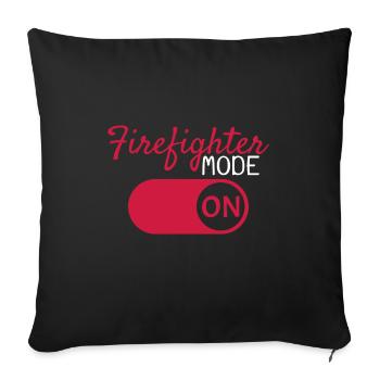 Fire brigade - Sofa pillowcase 17,3'' x 17,3'' (45 x 45 cm) - black - Front