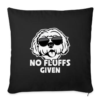 Goldendoodle Labradoodle No Fluffs Hund - Sofakissenbezug 45 x 45 cm - Schwarz - Vorne