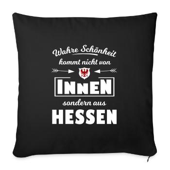 Hessen Schönheit - Sofakissenbezug 45 x 45 cm - Schwarz - Vorne