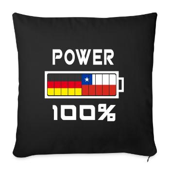 Deutschland und Chile Power 100% - Sofakissenbezug 45 x 45 cm - Schwarz - Vorne