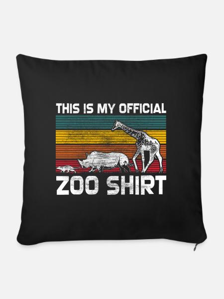 Zoo Zoobesucher Tiere Geschenkidee - Sofakissenbezug 45 x 45 cm - Schwarz