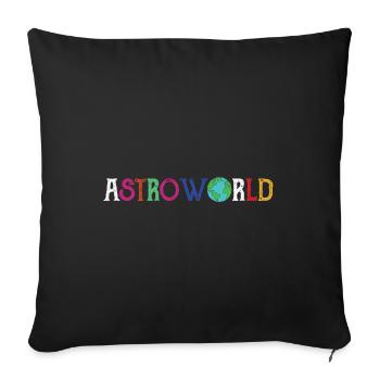 Astroworld sauve l’environnement terrestre - Housse de coussin décorative 45 x 45 cm - noir - Devant