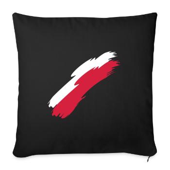 Pologne - Housse de coussin décorative 45 x 45 cm - noir - Devant