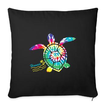 Hawaii Tie Dye Sea Turtle Turtle Lovers - Sofa pillowcase 17,3'' x 17,3'' (45 x 45 cm) - black - Front