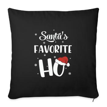 Le Noël préféré du Père Noël - Housse de coussin décorative 45 x 45 cm - noir - Devant