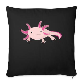 Axolotl - Sofa pillowcase 17,3'' x 17,3'' (45 x 45 cm) - black - Front